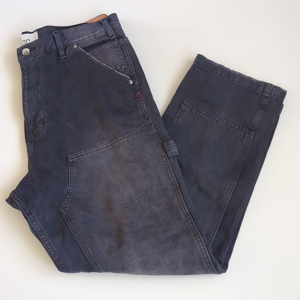 Urban outfitters BDG Men's Black Relaxed Fit Solid Utility Jeans size 36 X 32